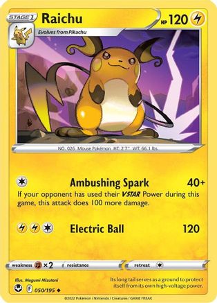 Raichu 50/195 - [SWSH12 Silver Tempest]