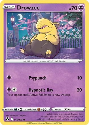 Drowzee 60/195 - [SWSH12 Silver Tempest] Reverse Holofoil