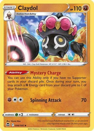 Claydol 94/195 - [SWSH12 Silver Tempest] Reverse Holofoil