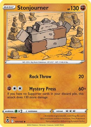 Stonjourner 101/195 - [SWSH12 Silver Tempest] Reverse Holofoil