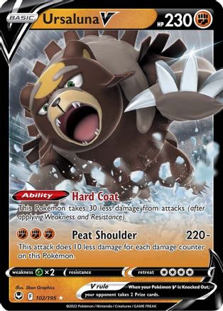 Ursaluna V 102/195 - [SWSH12 Silver Tempest] Holofoil