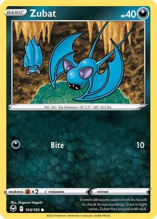 Zubat 103/195 - [SWSH12 Silver Tempest] Reverse Holofoil