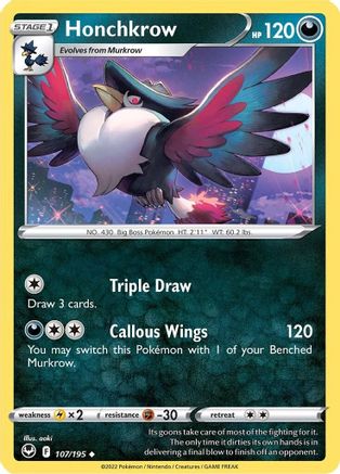 Honchkrow 107/195 - [SWSH12 Silver Tempest]