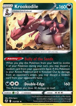 Krookodile 113/195 - [SWSH12 Silver Tempest] Holofoil