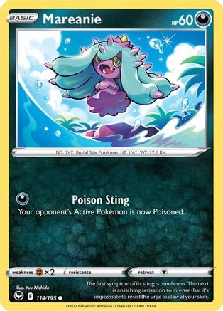 Mareanie 114/195 - [SWSH12 Silver Tempest] Reverse Holofoil