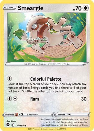 Smeargle 137/195 - [SWSH12 Silver Tempest] Reverse Holofoil