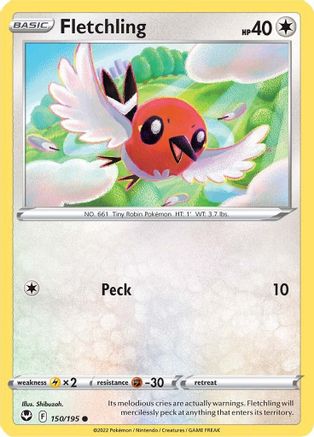 Fletchling 150/195 - [SWSH12 Silver Tempest] Reverse Holofoil