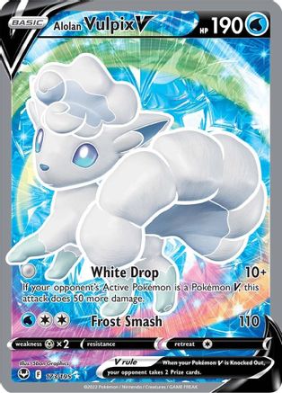 Alolan Vulpix V (Full Art) 173/195 - [SWSH12 Silver Tempest] Holofoil
