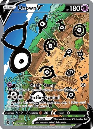Unown V (Alternate Full Art) 177/195 - [SWSH12 Silver Tempest] Holofoil