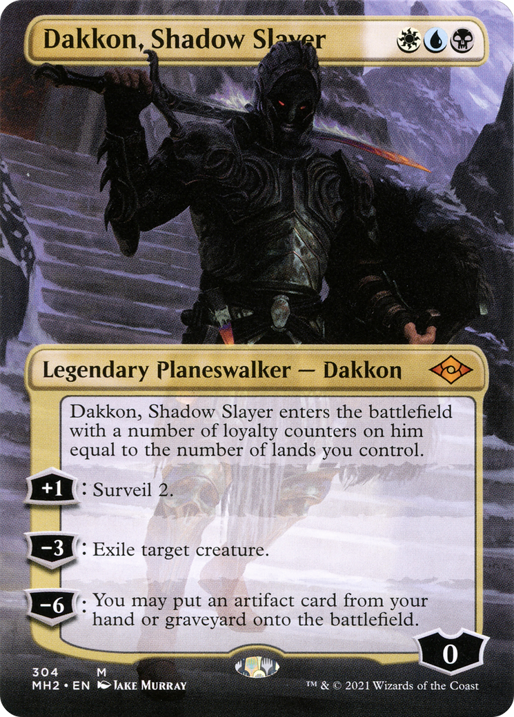 Dakkon, Shadow Slayer (Borderless) (MH2-304) (Borderless) [Modern Horizons 2]