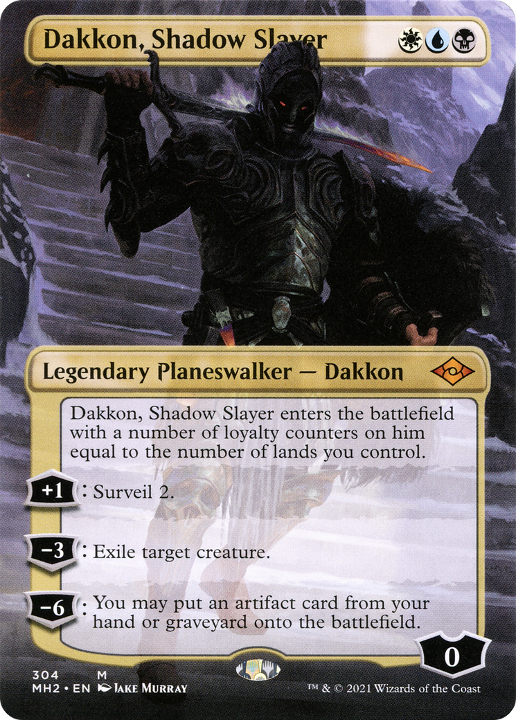 Dakkon, Shadow Slayer (MH2-304) [Modern Horizons 2] (Borderless) Foil
