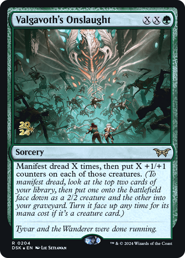 Valgavoth's Onslaught (PRE-204S) [Duskmourn: House of Horror Promos] Foil
