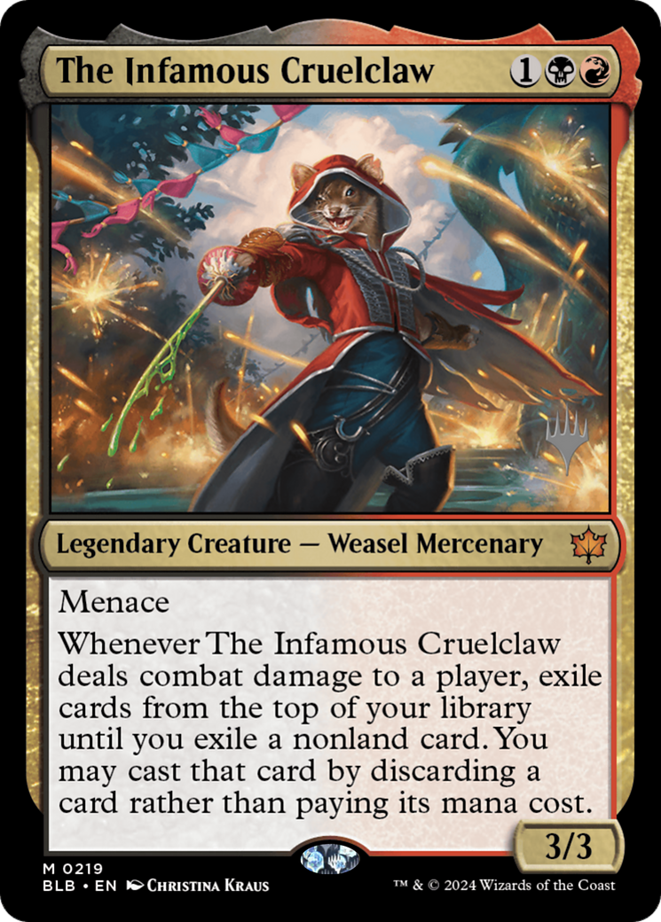 The Infamous Cruelclaw (PPBLB-219P) [Bloomburrow Promos]