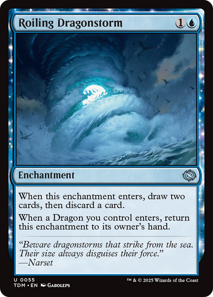 Roiling Dragonstorm (TDM-055) [Tarkir: Dragonstorm]: (enchantment) Foil