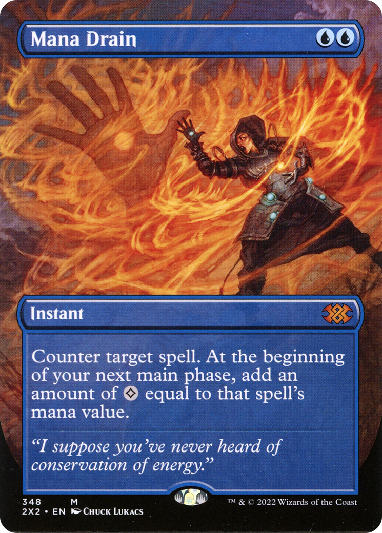 Mana Drain (2X2-348) [Double Masters 2022] (Borderless) Foil