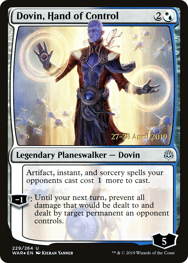 Dovin, Hand of Control (PRE-229S) [War of the Spark Promos] Foil