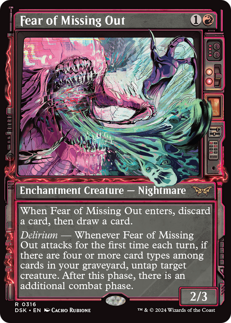 Fear of Missing Out (DSK-316) [Duskmourn: House of Horror]: (Showcase)