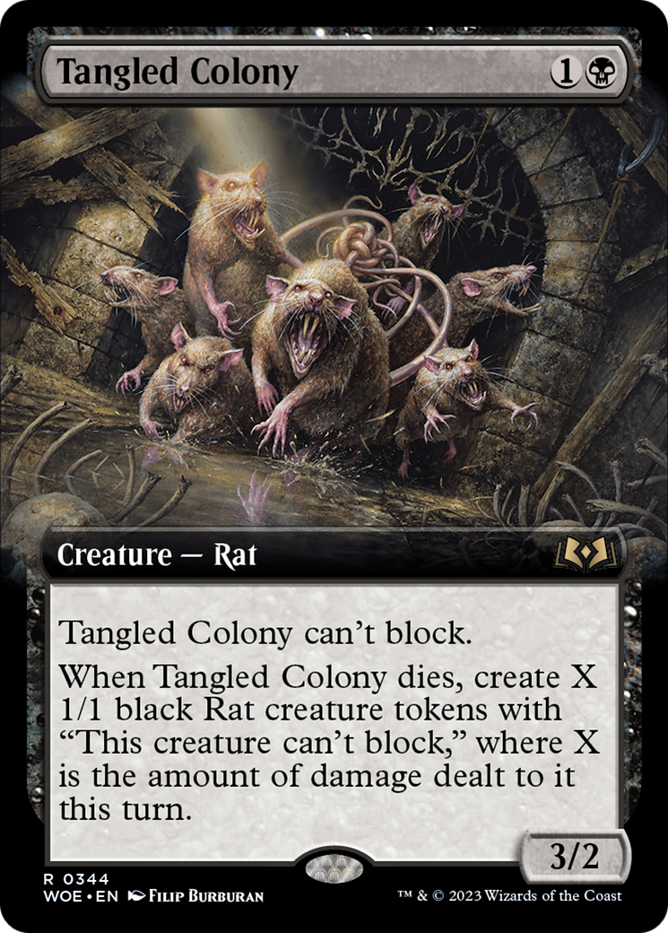 Tangled Colony (WOE-344) [Wilds of Eldraine]: (Extended Art) Foil