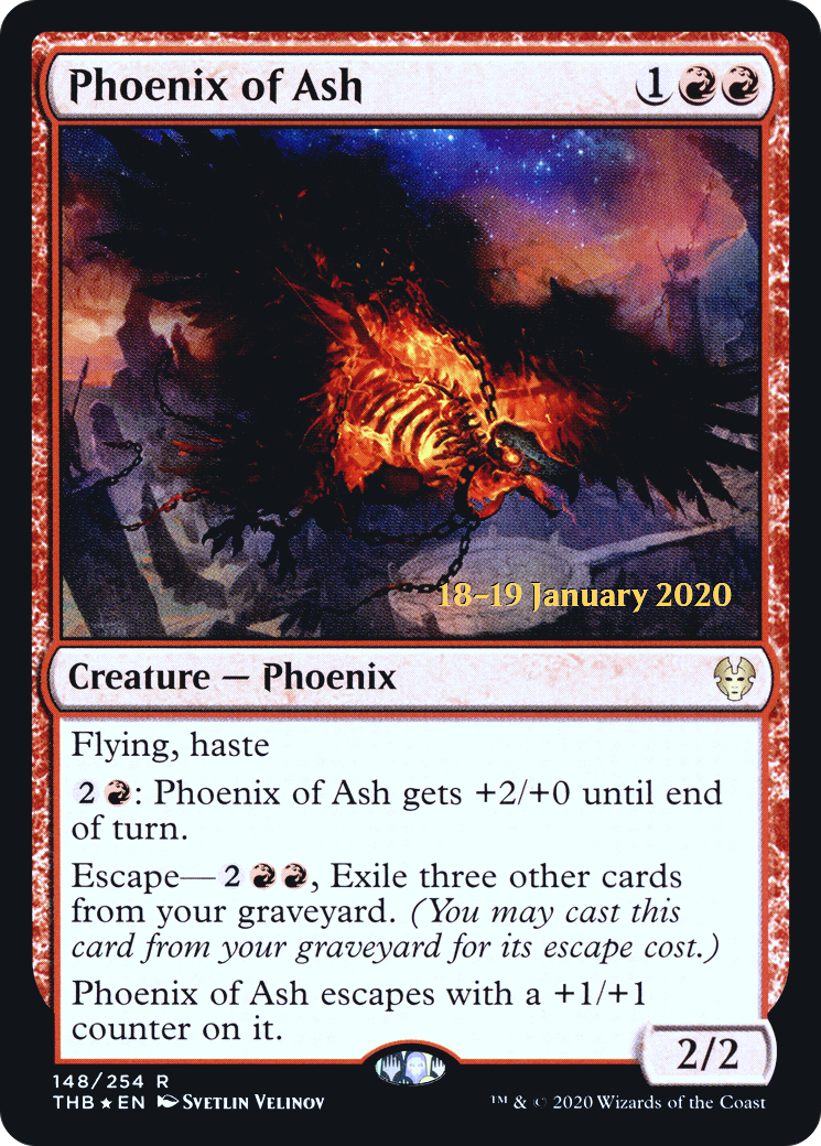 Phoenix of Ash (PRE-148S) [Theros Beyond Death Promos] Foil