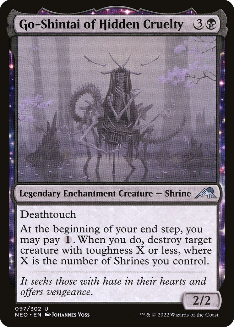 Go-Shintai of Hidden Cruelty (NEO-097) [Kamigawa: Neon Dynasty] Foil