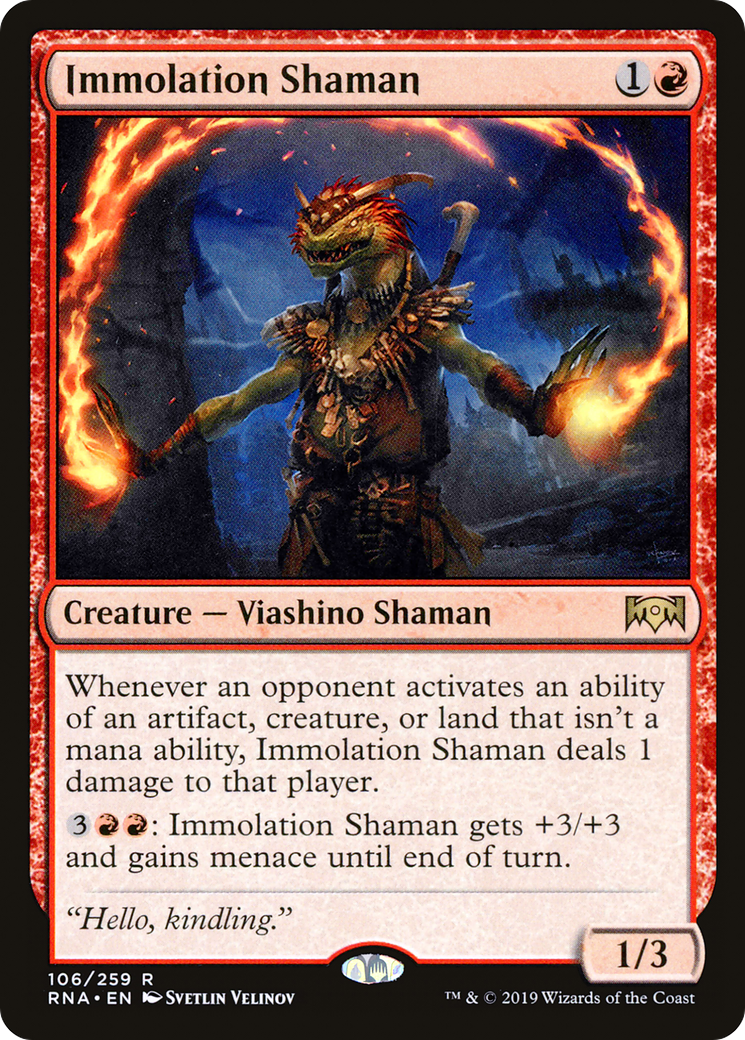 Immolation Shaman (RNA-106) [Ravnica Allegiance] Foil