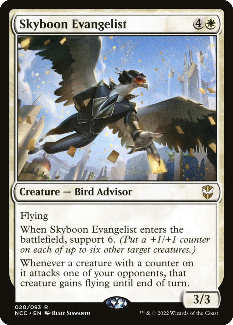 Skyboon Evangelist (PPSNC-020) [Promo Pack: New Capenna Commander Promos] Foil