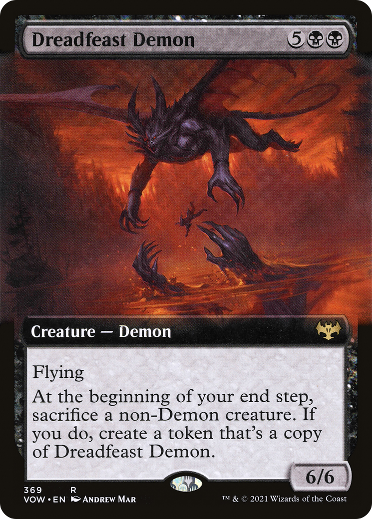 Dreadfeast Demon (Extended Art) (VOW-369) [Innistrad: Crimson Vow]