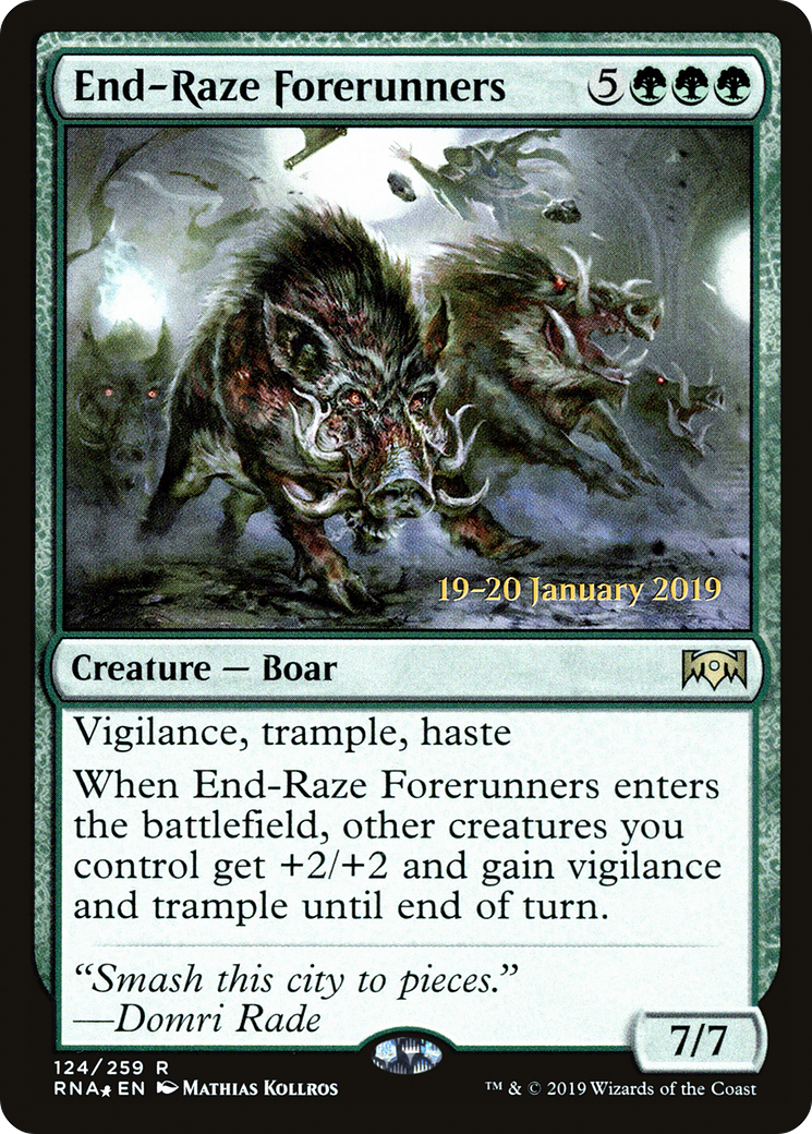 End-Raze Forerunners (PRE-124S) [Ravnica Allegiance Promos] Foil