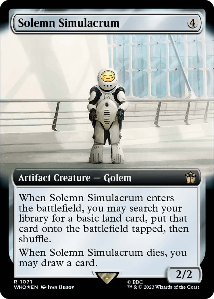 Solemn Simulacrum (WHO-1071) [Doctor Who]: (Extended Art) Foil