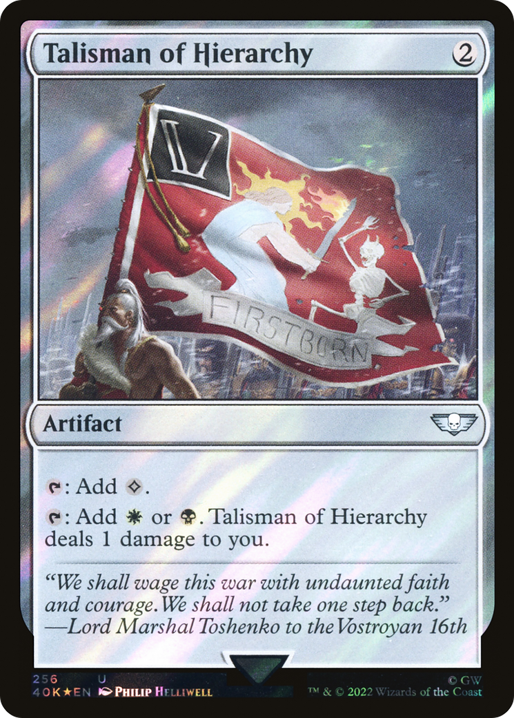 Talisman of Hierarchy (Surge Foil) (40K-256) [Warhammer 40,000 Commander] Foil