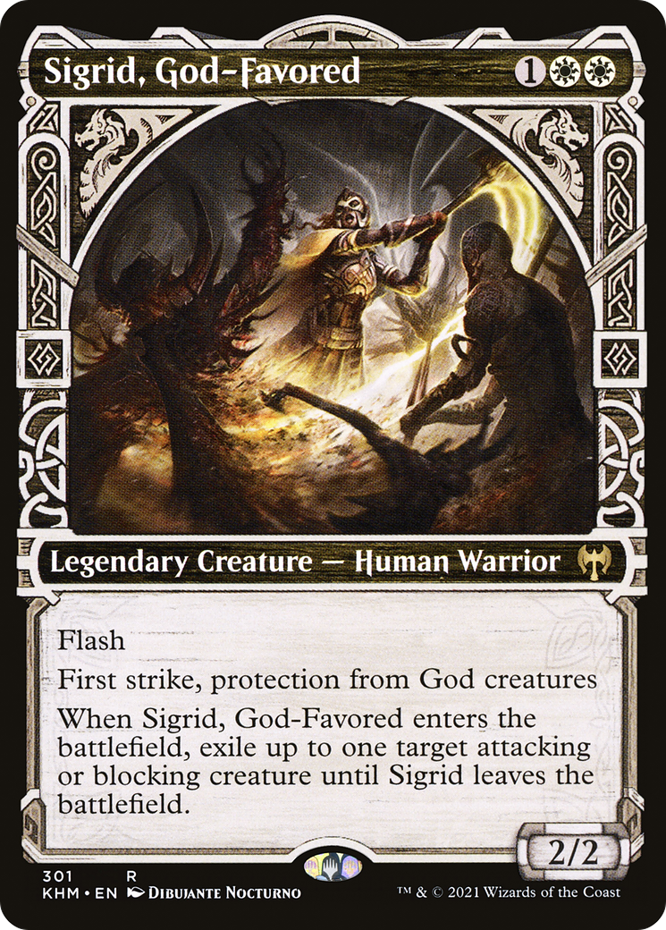 Sigrid, God-Favored (KHM-301) [Kaldheim]: (Showcase)