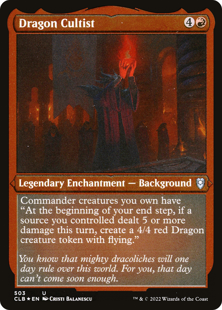 Dragon Cultist (Foil Etched) (CLB-503) [Commander Legends: Battle for Baldur's Gate] Foil