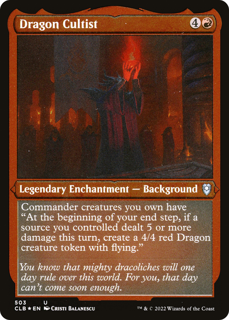 Dragon Cultist (CLB-503) [Commander Legends: Battle for Baldur's Gate] Etched Foil