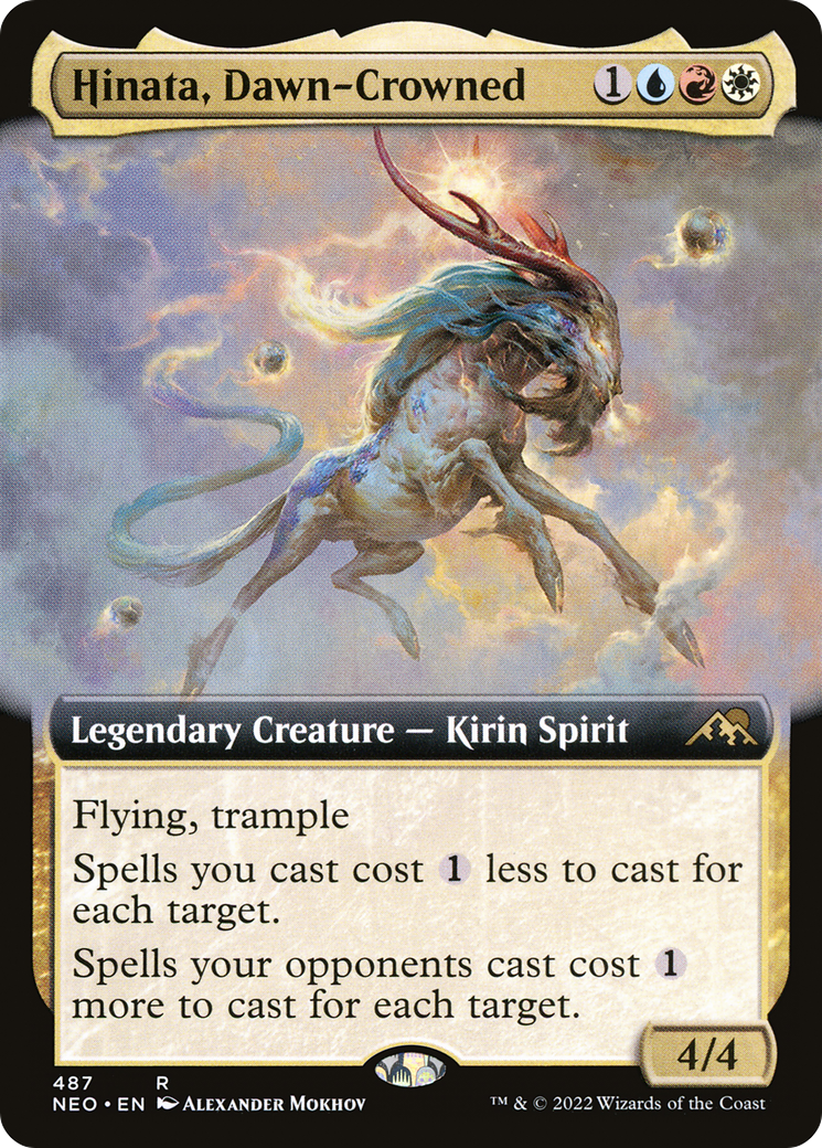 Hinata, Dawn-Crowned (Extended Art) (NEO-487) [Kamigawa: Neon Dynasty]