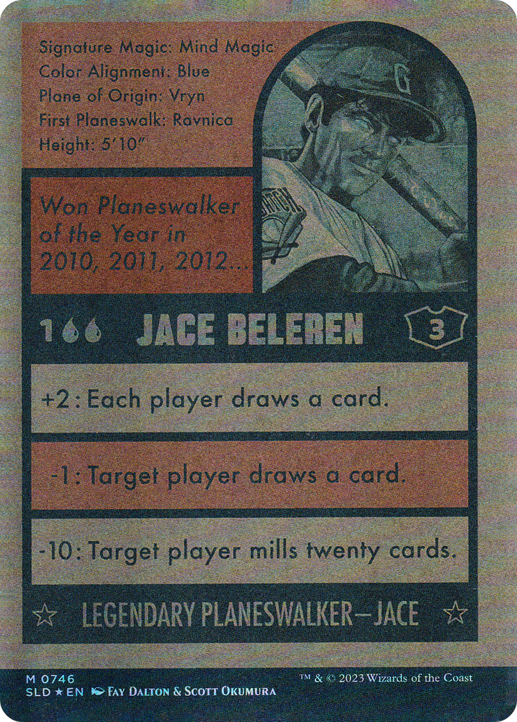 Jace Beleren // Jace Beleren (SLD-746) [Secret Lair Drop]: (Full Art) (Borderless) Foil
