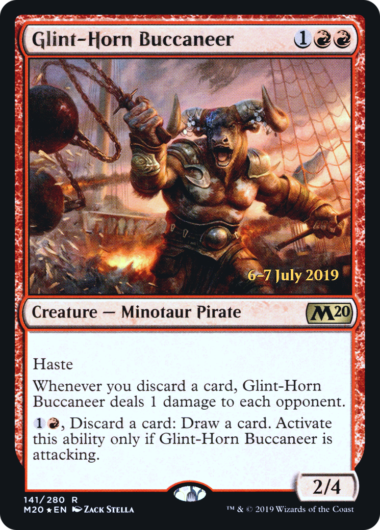 Glint-Horn Buccaneer (PRE-141S) [Core Set 2020 Promos] Foil