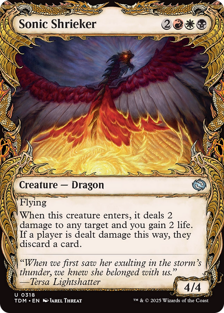 Sonic Shrieker (TDM-318) [Tarkir: Dragonstorm]: (Showcase) Foil