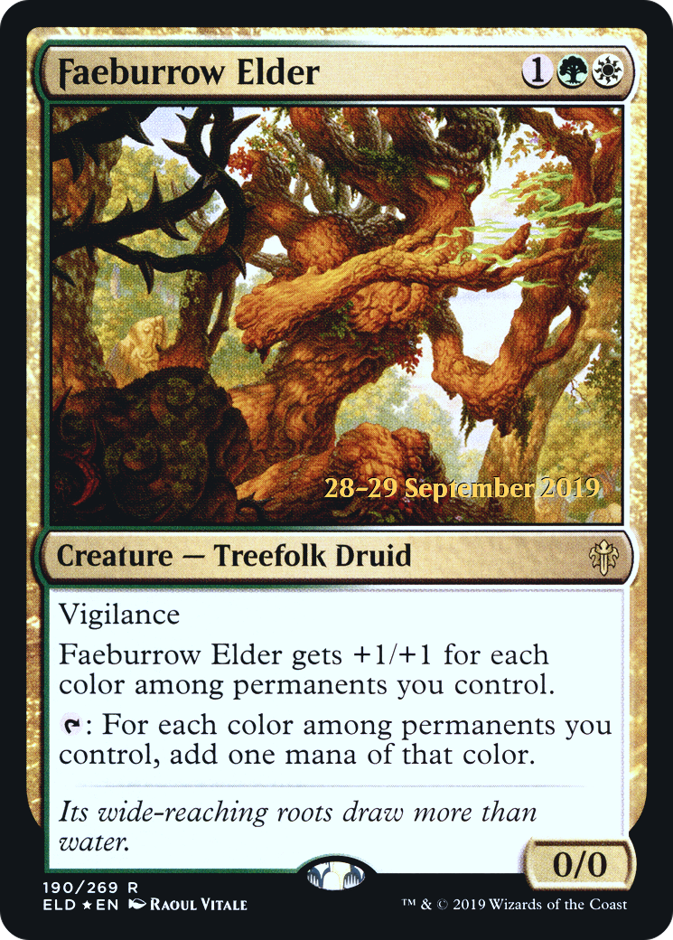 Faeburrow Elder (PRE-190S) [Throne of Eldraine Promos] Foil