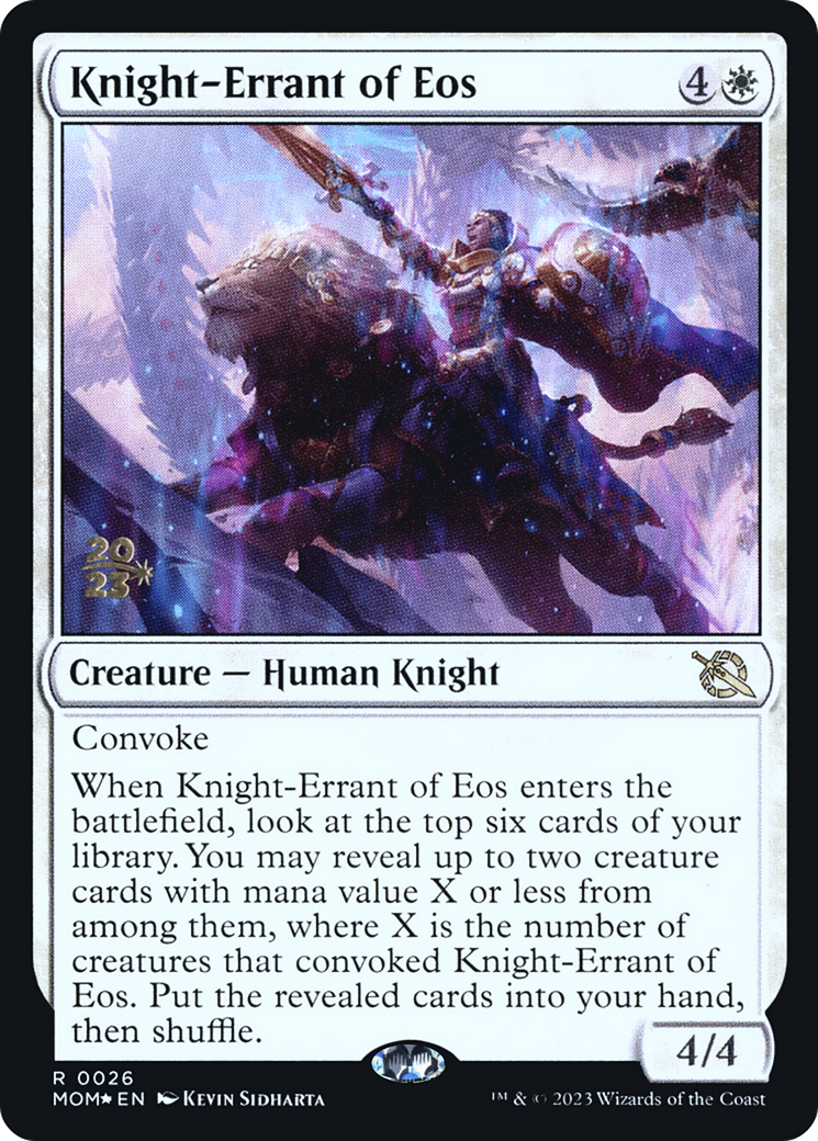 Knight-Errant of Eos (PRE-26S) [March of the Machine Promos] Foil