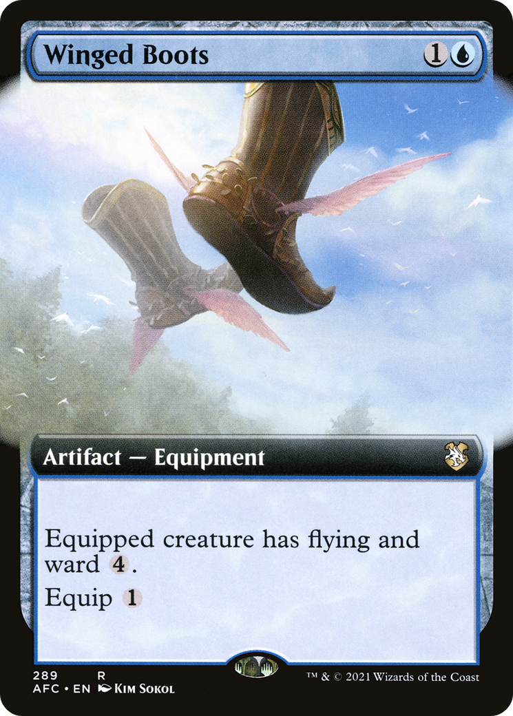 Winged Boots (Extended Art) (AFC-289) [Forgotten Realms Commander]