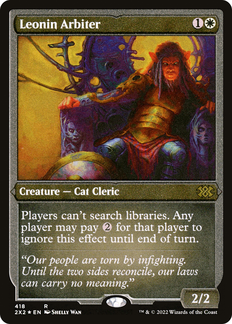 Leonin Arbiter (Foil Etched) (2X2-418) [Double Masters 2022] Foil