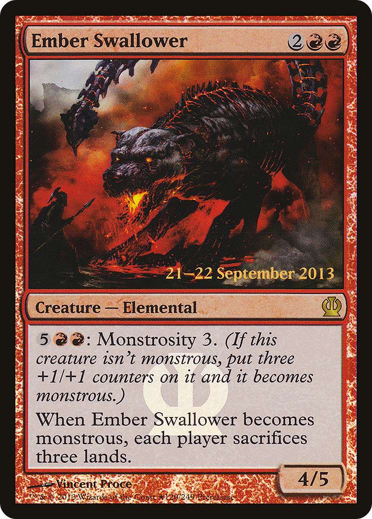 Ember Swallower (PRE-120★) [Theros Promos] Foil