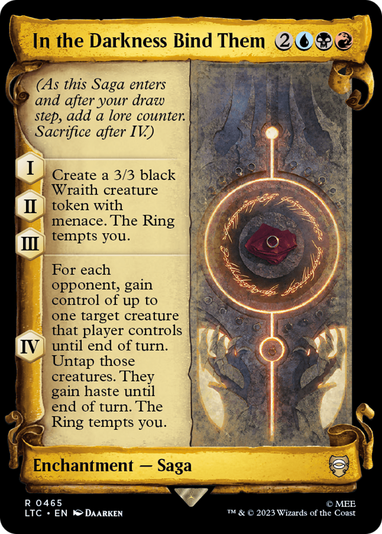 In the Darkness Bind Them (LTC-465) [Tales of Middle-earth Commander]: (Showcase)