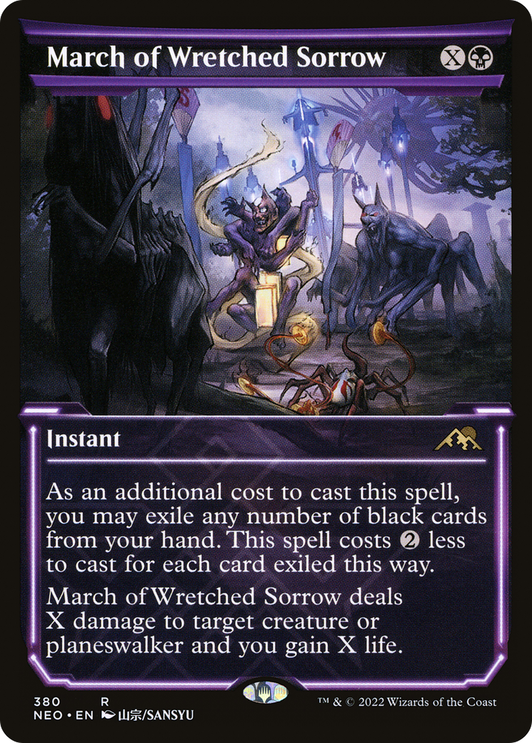 March of Wretched Sorrow (Showcase) (NEO-380) [Kamigawa: Neon Dynasty]
