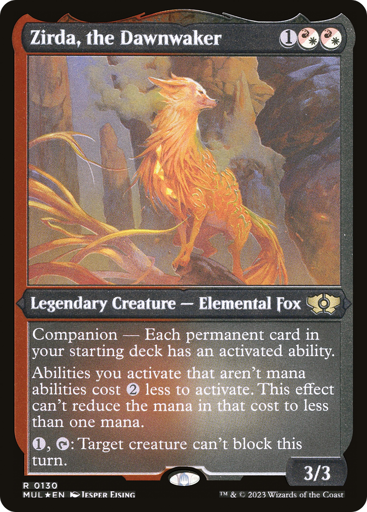 Zirda, the Dawnwaker (MUL-130) [Multiverse Legends]: (companion) Etched Foil