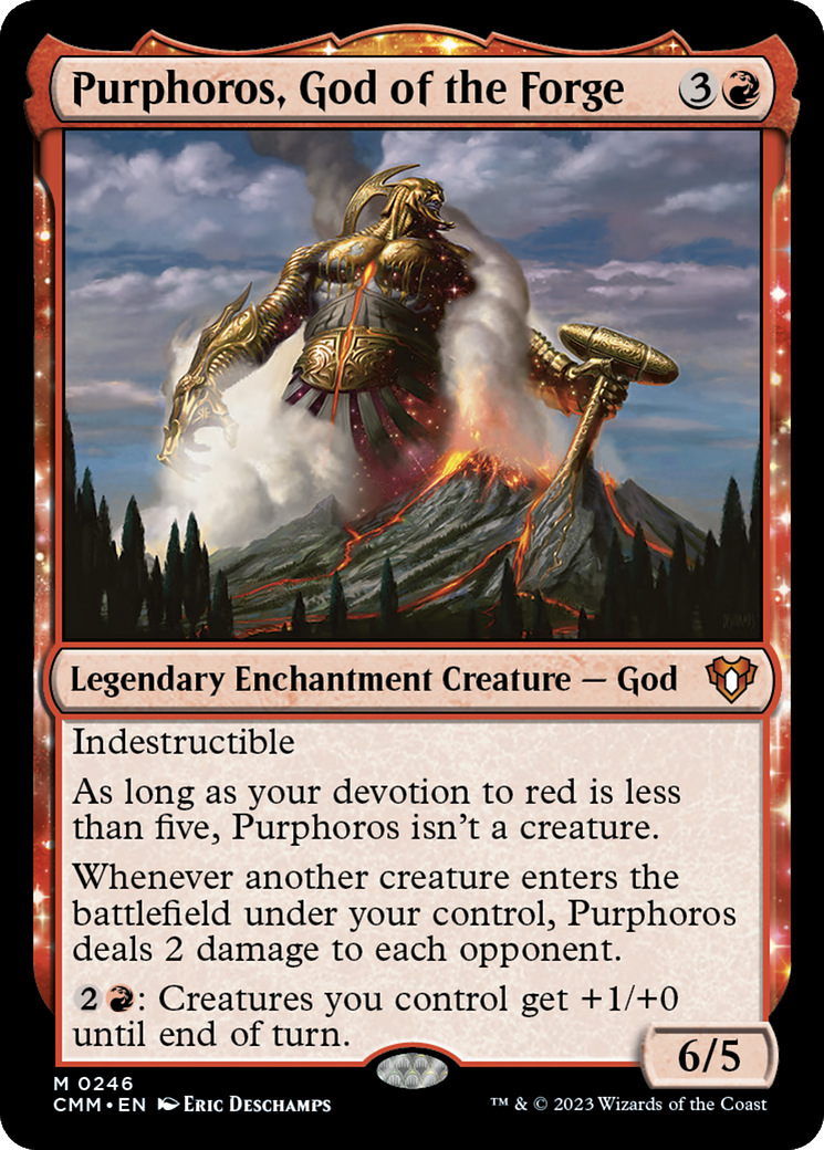 Purphoros, God of the Forge (CMM-246) [Commander Masters]: (enchantment) Foil