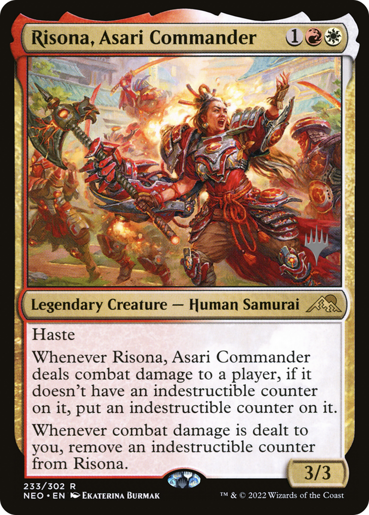 Risona, Asari Commander (PPNEO-233) [Promo Pack: Kamigawa: Neon Dynasty Promos]