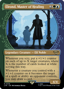 Elrond, Master of Healing (LTR-318) [The Lord of the Rings: Tales of Middle-earth]: (Showcase) (Borderless) Foil