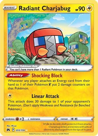 Radiant Charjabug 51/159 - [Crown Zenith] Holofoil
