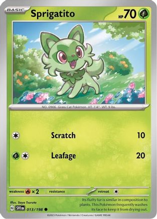 Sprigatito - 013/198 (Mirage Holo) 13 - [Miscellaneous Cards & Products] Holofoil